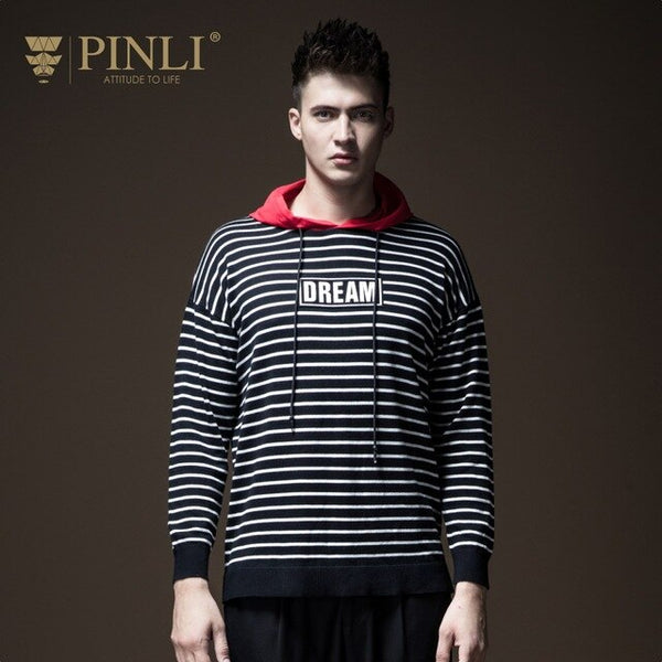 Mens Pullover Sweater Selling Regular Striped Square Collar Pinli Pin Li New Autumn Men's Sweater Knitted Stripe B183110615