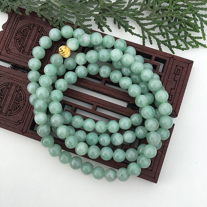 Yu Pearl Chain Bean 8mm Men and Women Necklace Bracelet Sweater Chain Flower Pendant Chain Natural A Goods/