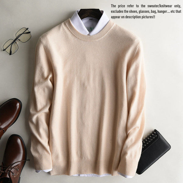 Winter Autumn New Brand Men's O Neck 100% Cashmere Sweater Cashmere Pullover For Man Long Sleeve Christmas Blusas Masculina