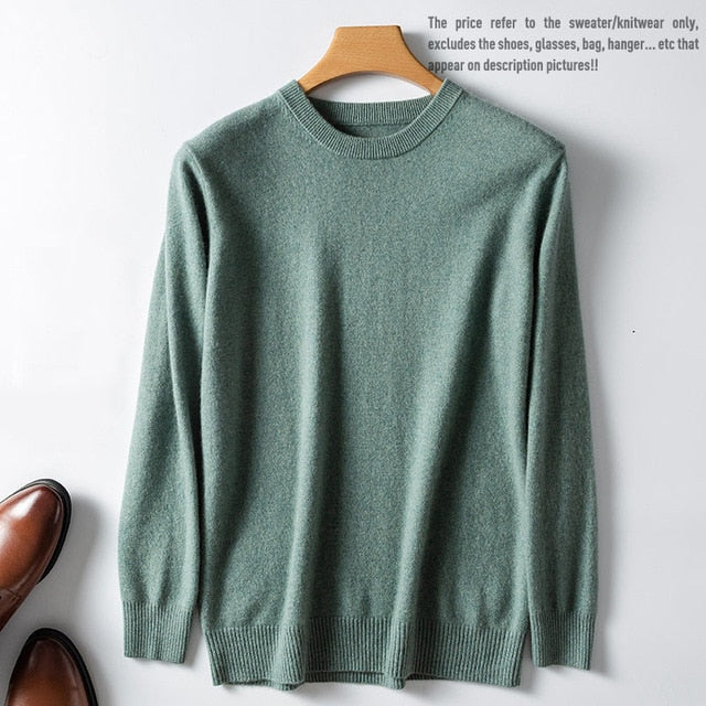 Winter Autumn New Brand Men's O Neck 100% Cashmere Sweater Cashmere Pullover For Man Long Sleeve Christmas Blusas Masculina