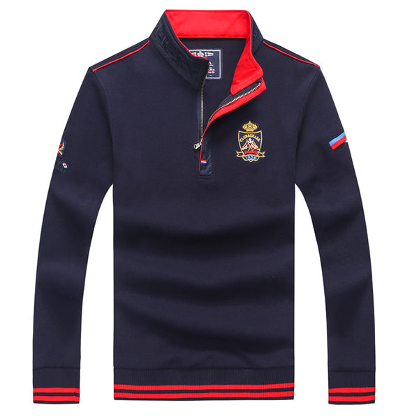 Fashion Brand Men's Sweater Tace & Shark Embroidery Winter iturtleneck Sweater for Men Knitted Pullovers 2019 Christmas Sweater