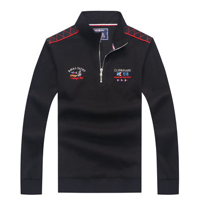 Fashion Brand Men's Sweater Tace & Shark Embroidery Winter iturtleneck Sweater for Men Knitted Pullovers 2019 Christmas Sweater