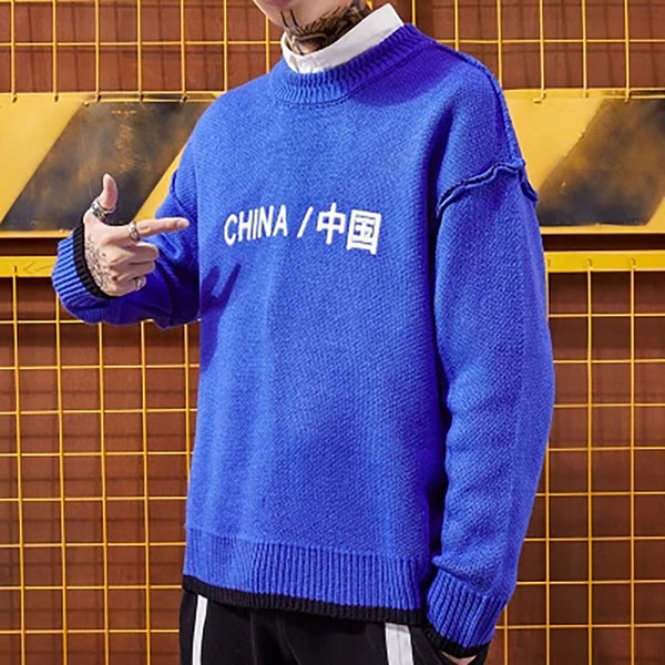 Warm Winter Men Knitted Sweater High Street China Autumn Pullover Men Wool Turtleneck Korean Style Christmas Sweater Sweaters