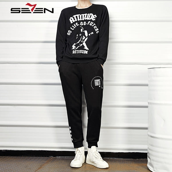 Seven7 Brand Rock Autumn Winter Mens Sweaters Wool Knitted Casual Male Christmas Sweater Warm Hip Hop Pullover Men Clothes