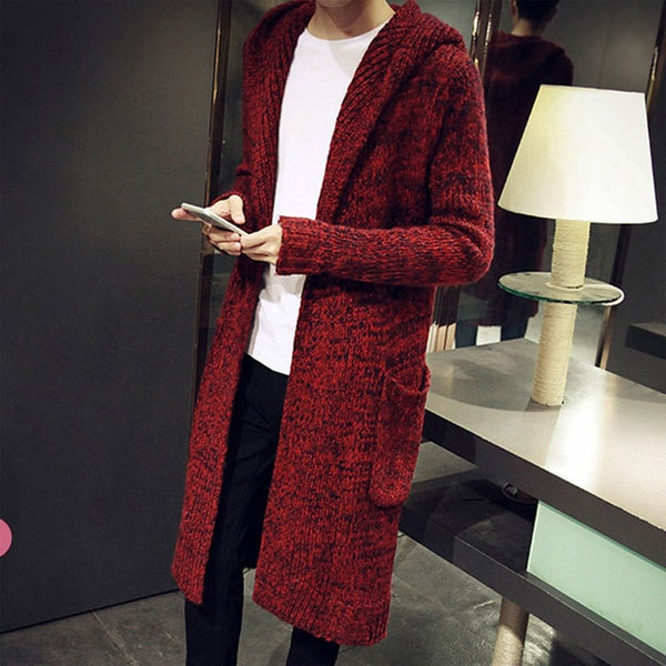 Sweater male winter long cardigans male mens sweaters 2018 christmas jumper for men winter warm sweaters for men KK2712