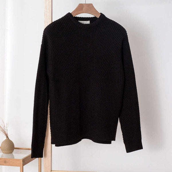METERSBONWE New Autumn Winter Men Sweaters Long Sleeve Pullover Solid Color Fashion Korean Teen Sweater