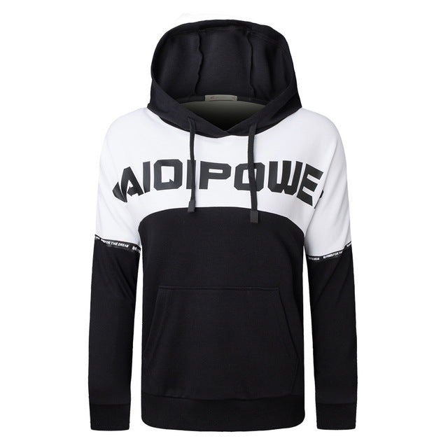 SAIQI 2018 Winter Two Color Spell Matching Men Trainning Exercise Sweaters Breathable Comfortable Male Hoodies Lover Wear178537