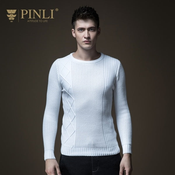 Agasalho Masculino Sweater Pinli Product Made Fall New Knit Male Pure Color Render B183210166 Round Collar Cultivate Morality