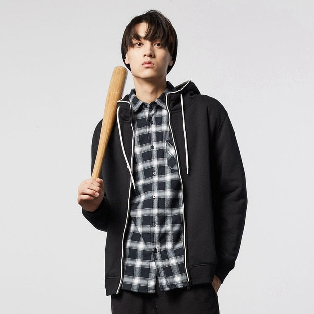METERSBONWE New Winter Men Cotton Jacket Korean Version Plush Sweater Students Wear