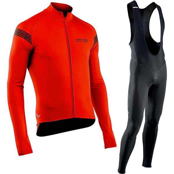 2019 NW team winter warm wool Jersey men's suit North wave clothing sweater bicycle riding outdoor mountain bike clothing bib pa