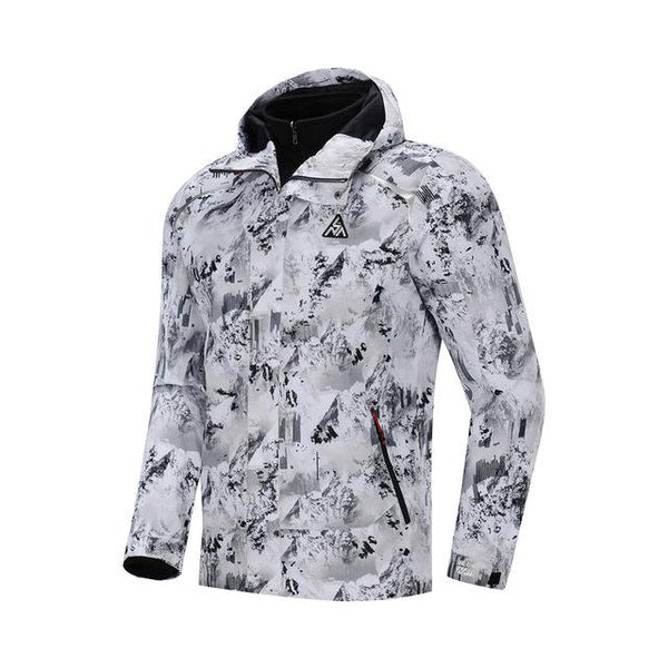 Li-Ning Men Outdoor 3 In 1 Windbreaker WARM AT Sweater Waterproof 100% Polyester Regular Fit LiNing Sports Jacket AWBP013 COND19