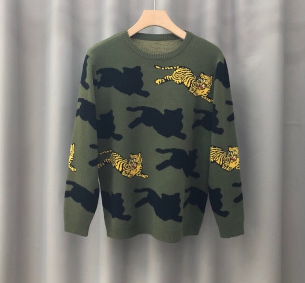 2019 new arrival camouflage tiger famous sweater sweatshirts pullover brand long sleeve for men