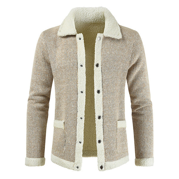 Warm Men's Cardigans 2019 Winter New Cool Teen Sweaters Male Casual Knitted Cardigan for Men Plus Velvet Thickening Sweater Coat