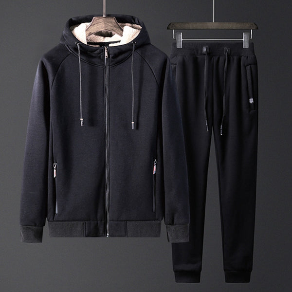 Men's winter new lambskin sweater coat 125kg tide fat plus velvet thick warm plus fertilizer plus code Wei pants casual sports