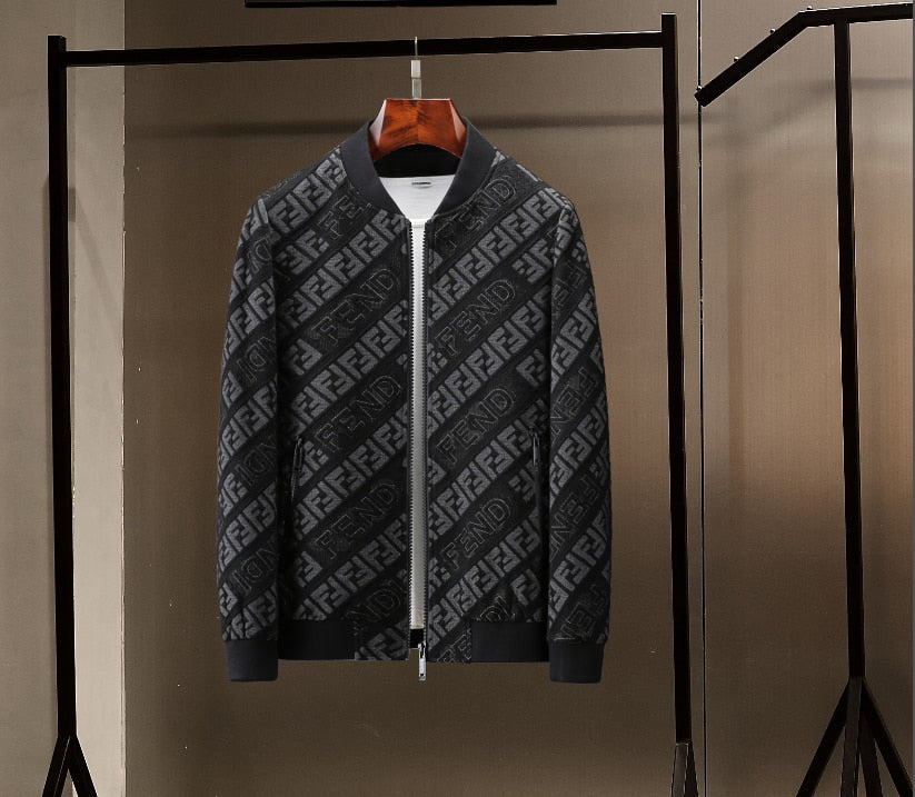 New 2019 high collar zipper sweater casual fashion autumn and winter trend cardigan sweater06