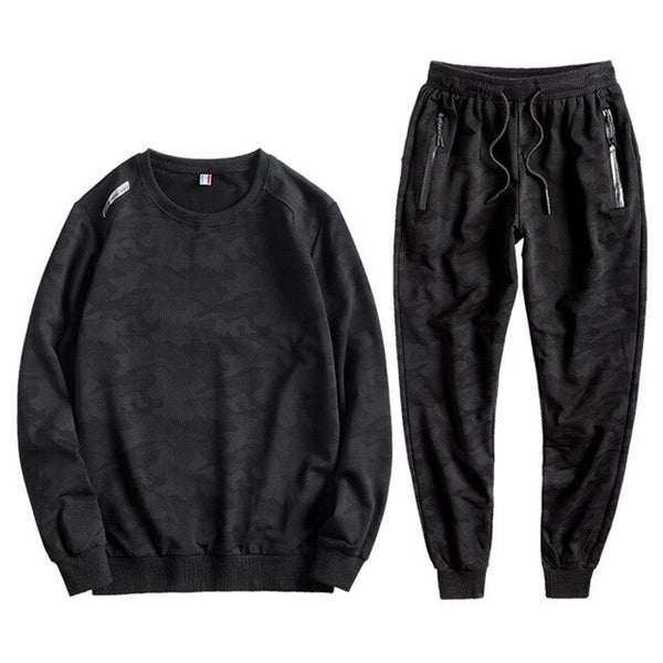 Men's Sweater Camouflage Sportswear Sets 9XL 10XL Casual Plus Fertilizer XL Cotton Turtleneck Sport Jacket Tide Men's suit