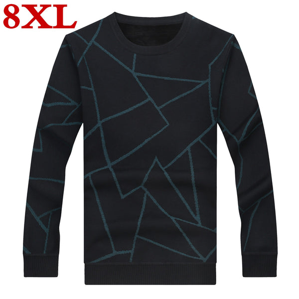 new big plus size 8XL 7XL 6XL 5XL Autumn And Winter sweater men Autumn Fashion Brand Casual Sweater fleece Knitting Men Sweaters