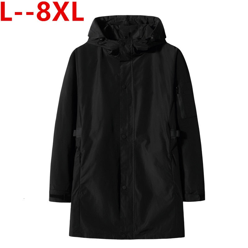 6XL 8XL 5XL men Jacket Winter Jackets mens Fashion Clothing Trench Coat Sweater Slim Long Sleeve Cardigan Warm coats male Outwea