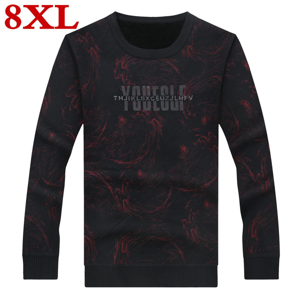 plus size 8XL 7XL Autumn And Winter sweater men Autumn Fashion Brand Casual Sweater fleece Knitting Men Sweaters And Male Pullov