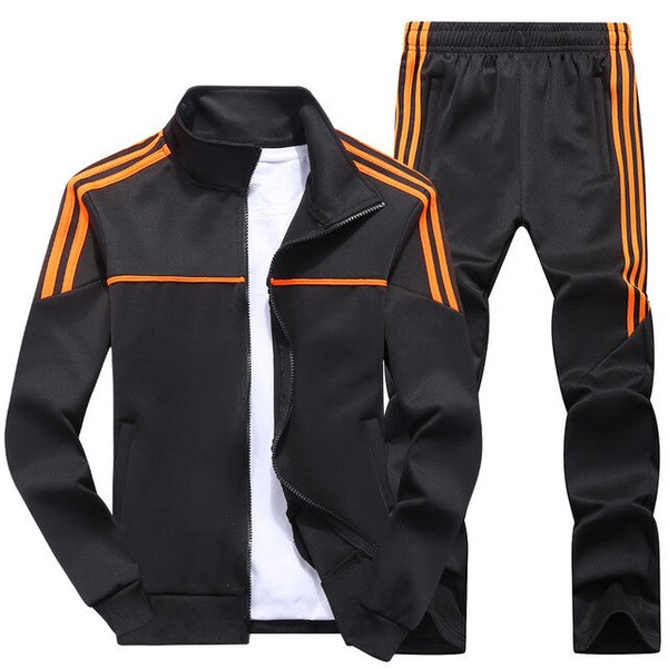Brand New Men Sets Sportswear Jogger Suit Fashion Sporting Suit Zipper Jacket +Sweatpants Mens Clothing 2 Pieces Sets Tracksuit