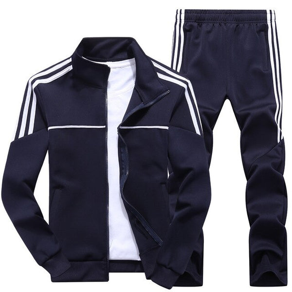Brand New Men Sets Sportswear Jogger Suit Fashion Sporting Suit Zipper Jacket +Sweatpants Mens Clothing 2 Pieces Sets Tracksuit