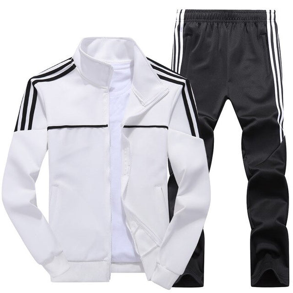 Brand New Men Sets Sportswear Jogger Suit Fashion Sporting Suit Zipper Jacket +Sweatpants Mens Clothing 2 Pieces Sets Tracksuit