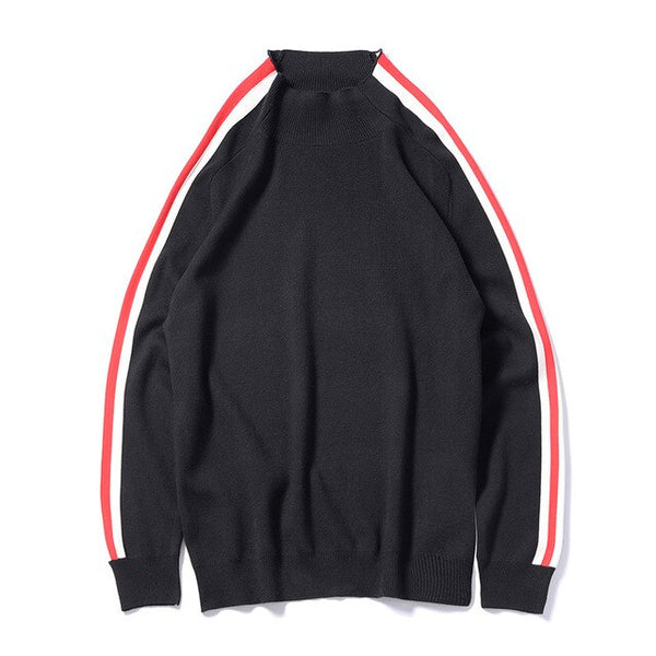 Original Japanese sweater men's thin section striped color round neck casual sweater trend