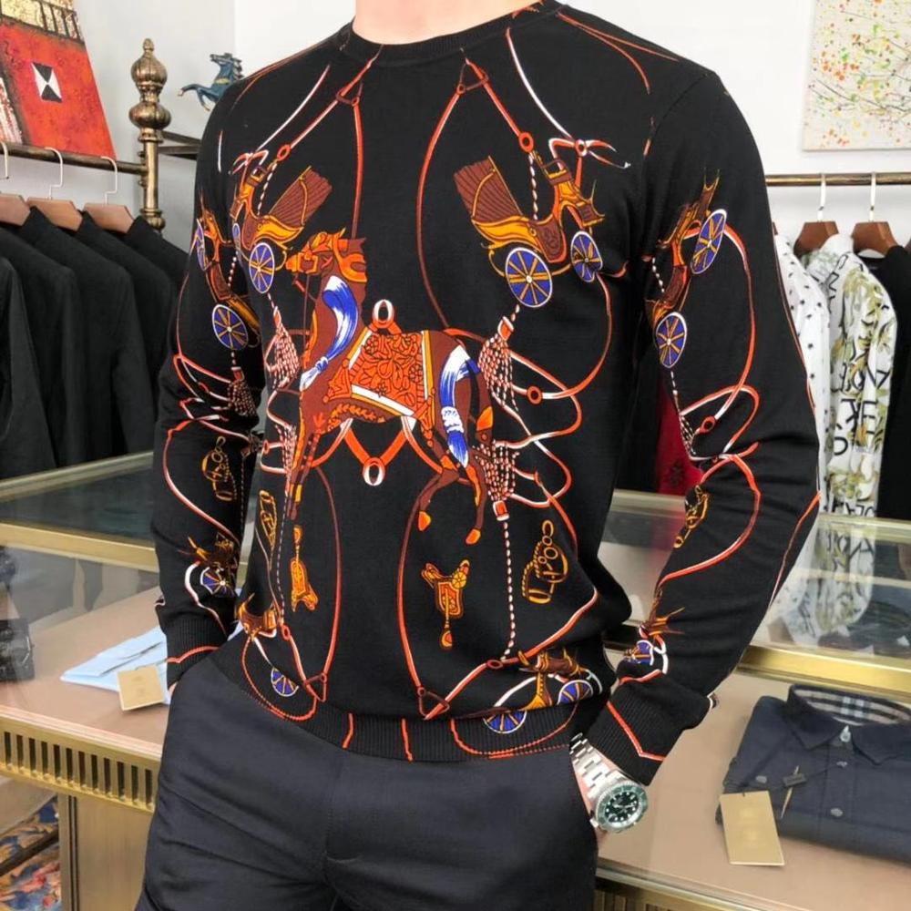 WE10181 Fashion Men's Sweaters 2019 Runway Luxury famous Brand European Design party style Men's Clothing