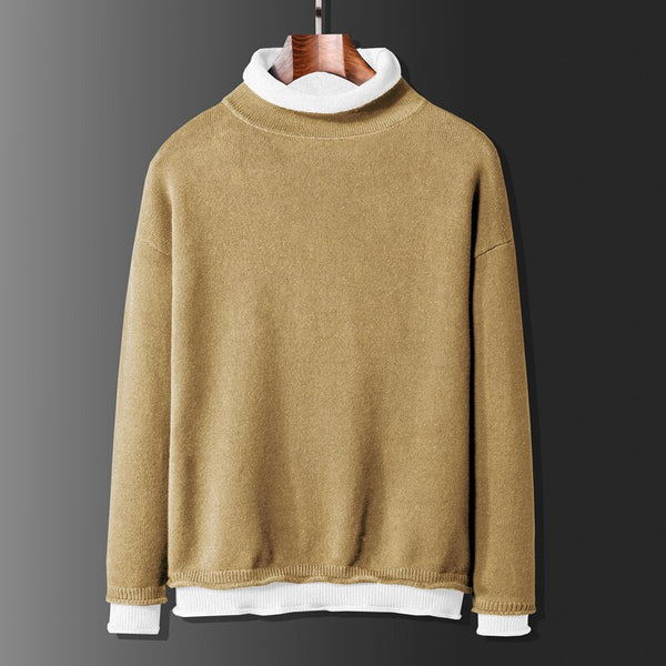 Mens Casual Slim Fit Pullover Sweaters Knitted Turtleneck Thermal Basic Designed