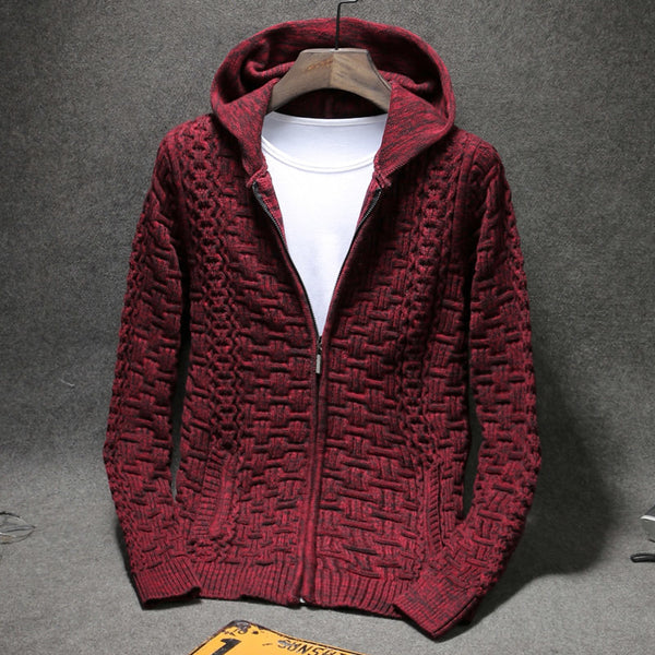 New Arrival Winter Men's Casual Sweater Loose Fashion Warm Zipper With Pockets Brand Cardigan Large Male Size 4xl 5xl 6xl