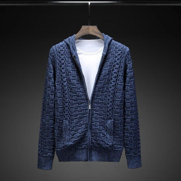 New Arrival Winter Men's Casual Sweater Loose Fashion Warm Zipper With Pockets Brand Cardigan Large Male Size 4xl 5xl 6xl