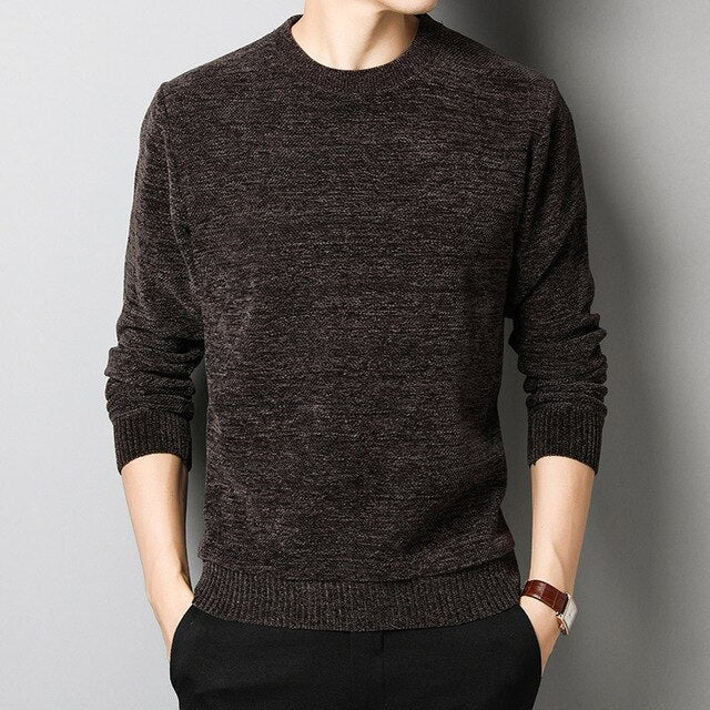 2019 New Thick Velvet Fashion Brand Sweaters Men Pullover Warm Slim Fit Jumpers Knitting Winter Korean Style Casual Men Clothes
