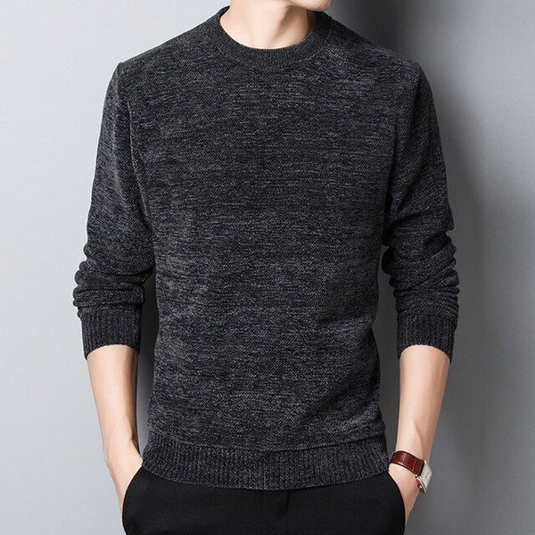 2019 New Thick Velvet Fashion Brand Sweaters Men Pullover Warm Slim Fit Jumpers Knitting Winter Korean Style Casual Men Clothes