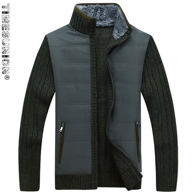 Winter Warm Sweater Men 2019 Mens Thick Mens Cardigan Sweater Brand Clothing Wool liner Pull Homme Knitwear Clothing