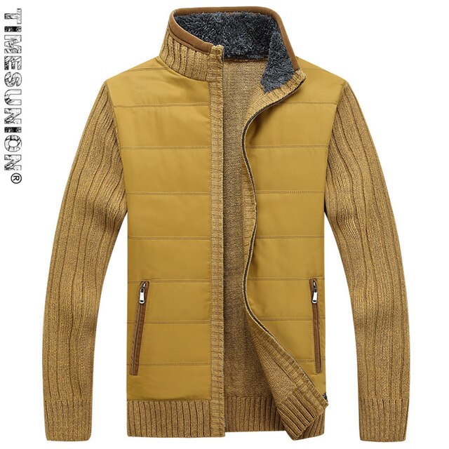 Winter Warm Sweater Men 2019 Mens Thick Mens Cardigan Sweater Brand Clothing Wool liner Pull Homme Knitwear Clothing