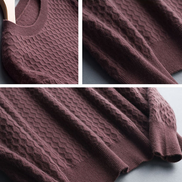 Geniues Cashmere 100 Real Sweaters For Men Casual Men Long Sleeve Knitwear Autumn Winter Slim Fit Basic Pullover Tops