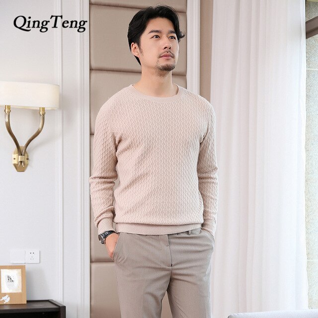Geniues Cashmere 100 Real Sweaters For Men Casual Men Long Sleeve Knitwear Autumn Winter Slim Fit Basic Pullover Tops