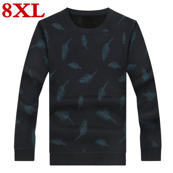 8XL 7XL 6XL 5XL plus size Autumn And Winter sweater men Autumn Fashion Brand Casual Sweater fleece Knitting Men Sweaters warm
