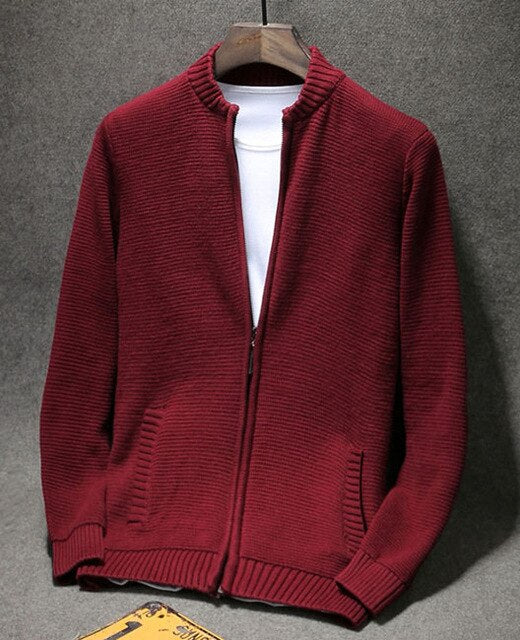 Men sweater cardigan zipper 2019 autumn and winter cotton male thin slim plus size sweater teenage boy knitted outerwear