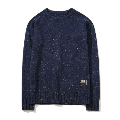 Plus Size 5XL Men Sweater Dot Designs Black Knitted Woolen Pullovers Male Autumn Winter Long Sleeve O-neck Slim Fit Sweater Boys