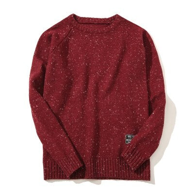 Plus Size 5XL Men Sweater Dot Designs Black Knitted Woolen Pullovers Male Autumn Winter Long Sleeve O-neck Slim Fit Sweater Boys