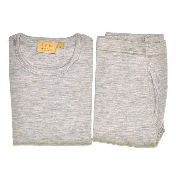 Men Pure 100% Merino Wool Winter Long Sleeves Thermal Warm Sweater Underwear Thicker tops cardigan Bottom Pants Set Expedition