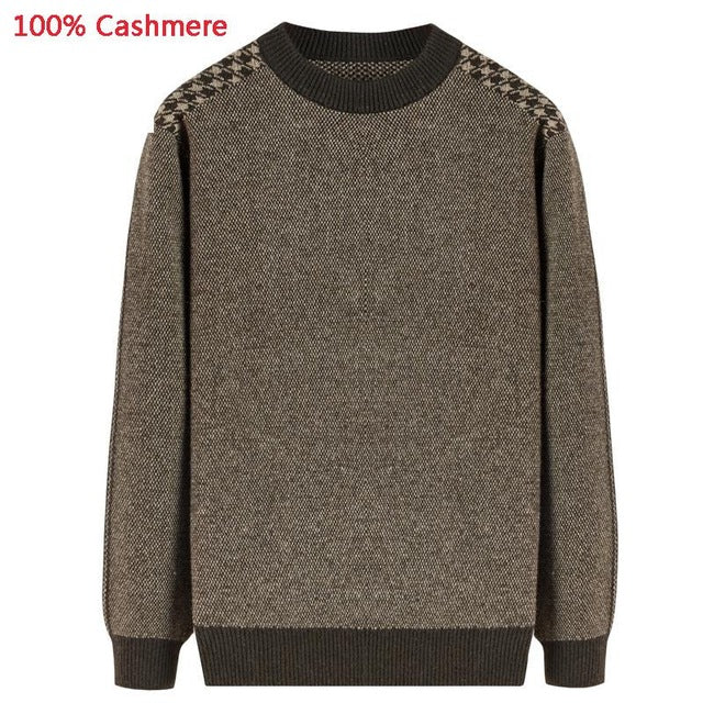 New arrival high quality 100% Pure Cashmere Men Sweater Flower Winter Thickening Casual O-neck Pullovers plus size XSSMLXL-6XL