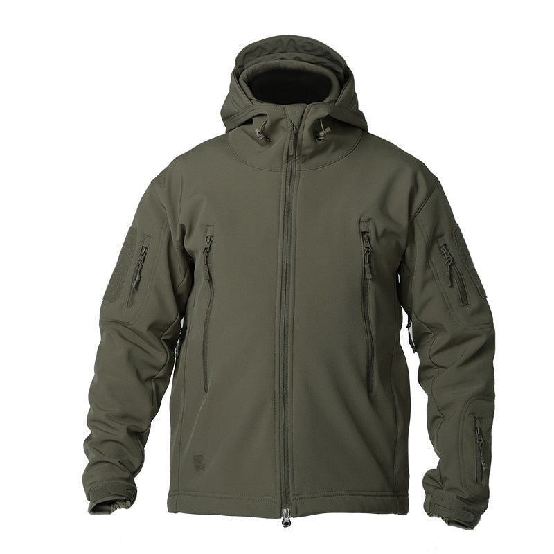 outdoor shark skin soft shell jacket men's camping waterproof windproof sweater sports tactical breathable super elasticity coat