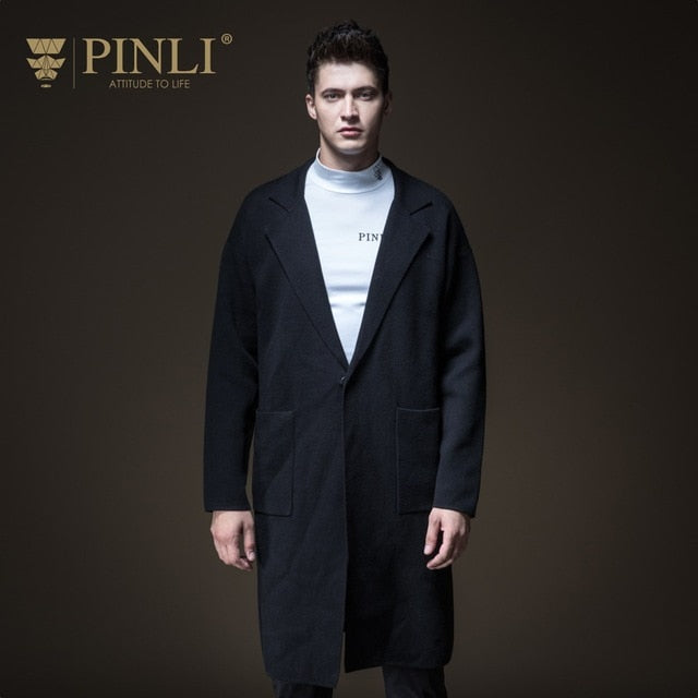 Mens Pullover Sweater Pullover Sweater Hot Sale Turn-down Collar Regular Long Pinli Pin Autumn New Men's Mid Length B183310634