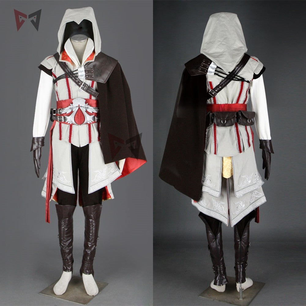 Hot creed cosplay costume ezio assasin connor sweater pants coat 16 PCS Halloween set for man women kids custom made