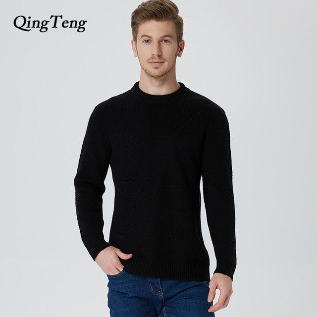 Genuine Cashmere 100 Pure Men's Sweater Cable Knit Thick Knitted Jacket Male Youth Wholesale Men's Pullover Wool Korean Style