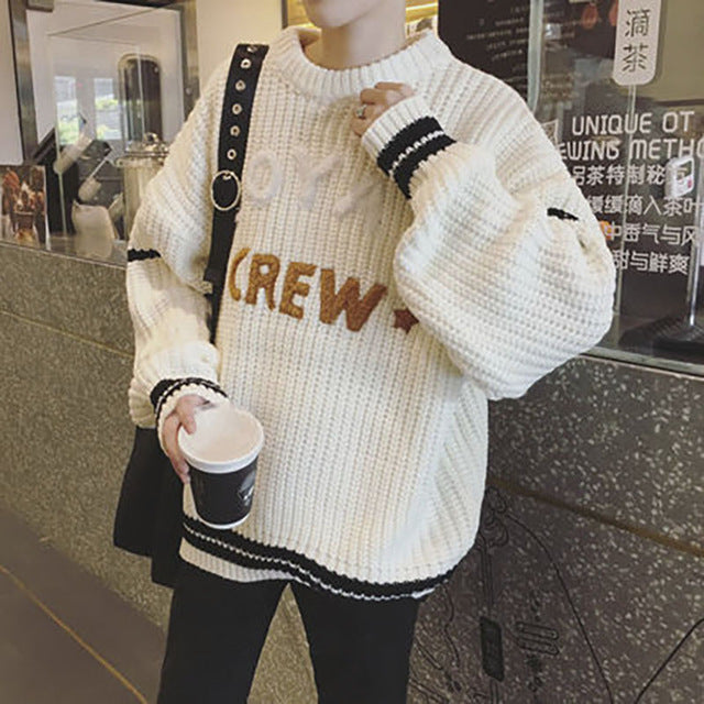 Korean Style Casual Cashmere Sweater Men Winter Pullovers Men Sweaters Turtleneck Plus Size Sweater Distressed Christmas Clothes