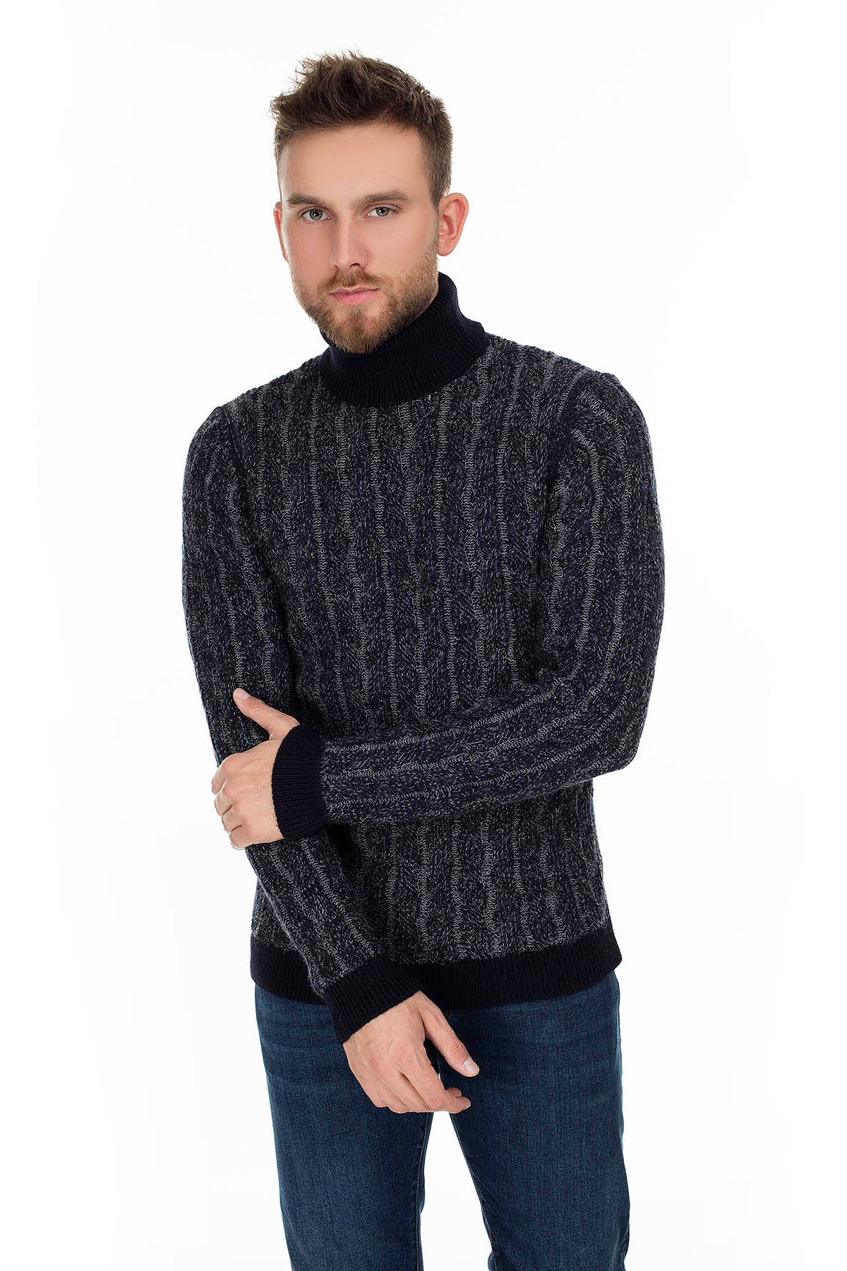 Lufian Fred Turtleneck Sweater MALE SWEATER 112090034