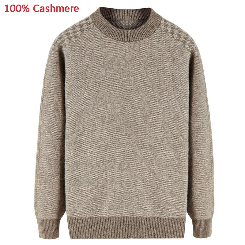 New arrival high quality 100% Pure Cashmere Men Sweater Flower Winter Thickening Casual O-neck Pullovers plus size XSSMLXL-6XL